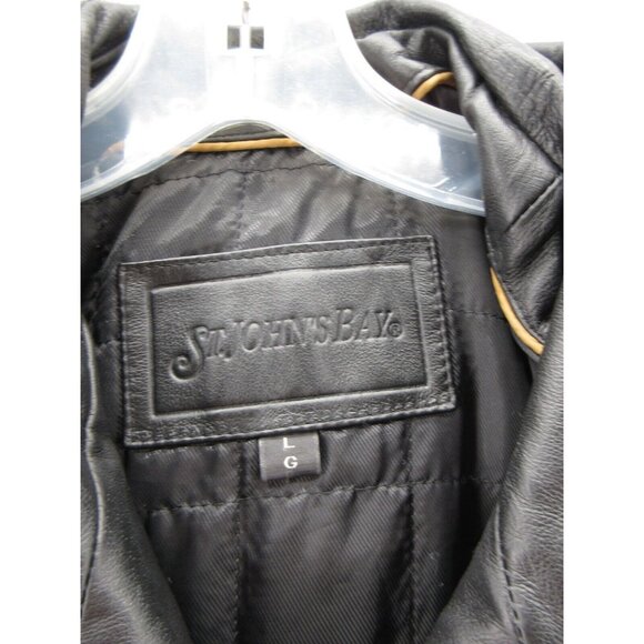St Johns Bay Jacket Large Genuine Leather Bomber Insulated Heavy Duty* - Picture 9 of 12